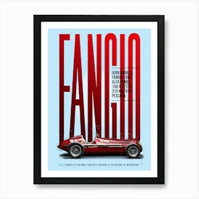 Juan Manuel Fangio Tribute, Alfa 158 Poster