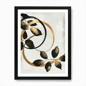 Gold Leaf Canvas Print 3 Art Print