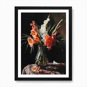 Baroque Floral Still Life Gladiolus 1 Art Print