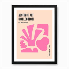 Abstract New Shapes Bubblegum Pink Art Print