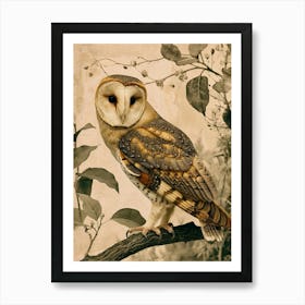 Australian Masked Owl Painting 3 Art Print