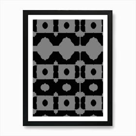 Abstract Black And White Pattern 8 Art Print