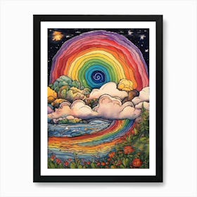 Rainbow In The Sky 5 Art Print