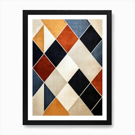 Mid Century Modularity; Geometric Abstract Patterns Art Print