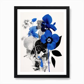 Blue Flowers 24 Art Print