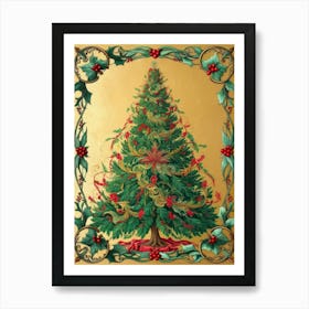 Christmas Tree 37 Style William Morris Art Print