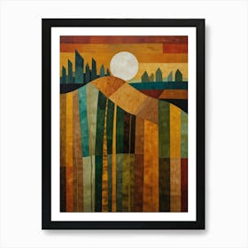 Sunset On The Hill Art Print