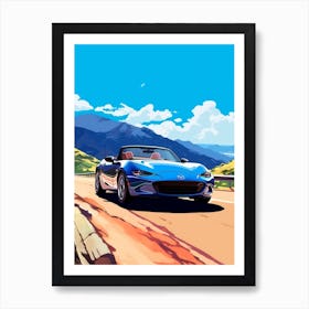 A Mazda Mx 5 Miata In The The Great Alpine Road Australia 2 Art Print