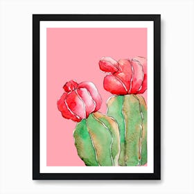 Pastel Cactus Iii Art Print