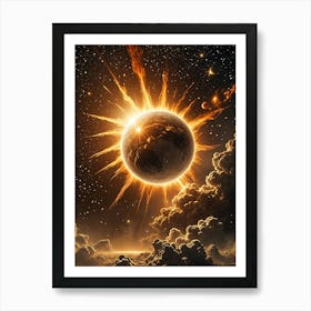 Sun In Space Art Print