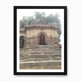 A Single Stone Temple By Binod Dawadi Art Print