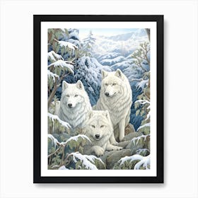 Wolf Pack Scenery 8 Art Print