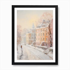 Dreamy Winter Painting Copenhagen Denmark 3 Art Print