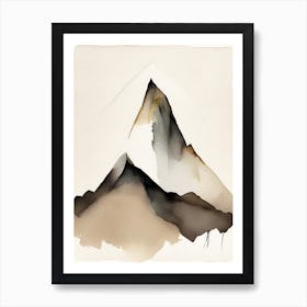 Mountain Peak Symbol Abstract Painting Art Print