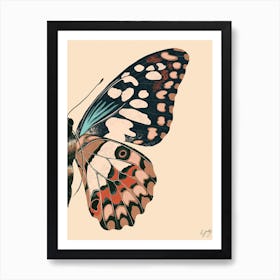 Butterfly Wing Cream Art Print
