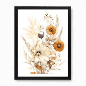 Autumn wildflowers Art Print