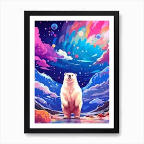 Polar Bear In The Sky 1 Art Print
