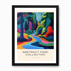 Abstract Park Collection Poster Stanley Park Vancouver Canada 6 Art Print