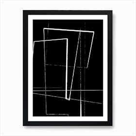 Angular Lines No 2 (Black) Art Print