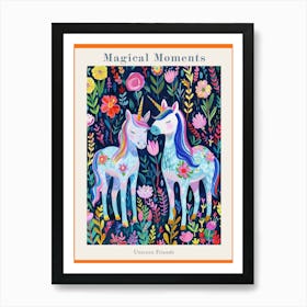 Unicorn Friends Fauvism Inspired Poster Art Print