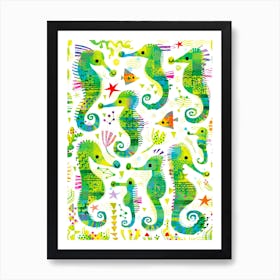 Seahorses Art Print