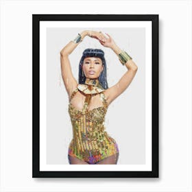 Nicki Minaj Painted Art Print