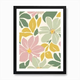 Crocus Pastel Floral 3 Flower Art Print