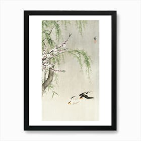 Swallows In Flight (1900 1930), Ohara Koson Art Print