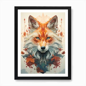 Abstract Fox Art Print