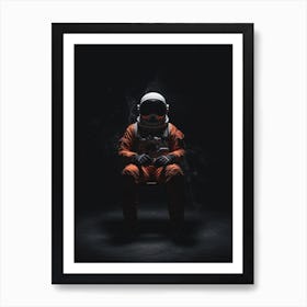 Astronaut Sitting In A Chair 1 Art Print