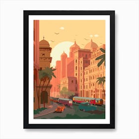 Cairo Egypt Travel Illustration 3 Art Print