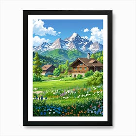 Alpine Landscape Art Print