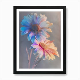 Iridescent Flower Oxeye Daisy 2 Art Print