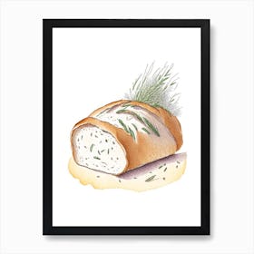 Thyme Bread Bakery Product Quentin Blake Illustration Art Print