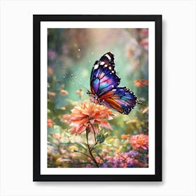 Butterfly In The Garden Art Print