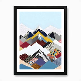 Snowcap Mountains Art Print