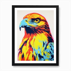 Andy Warhol Style Bird Hawk 4 Art Print