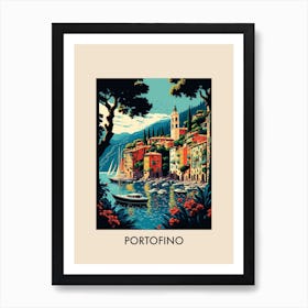 Portofino Italy 5 Vintage Travel Poster Art Print