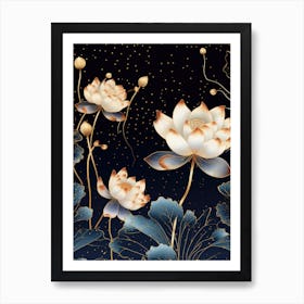 Lotus Flower Painting Art Print