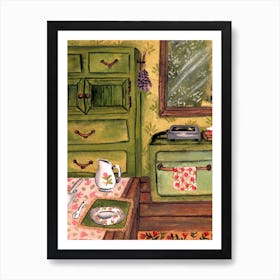 Cozy Cottage Kitchen Art Print Art Print