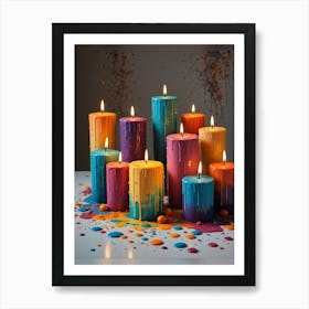 Colorful Candles 3 Art Print