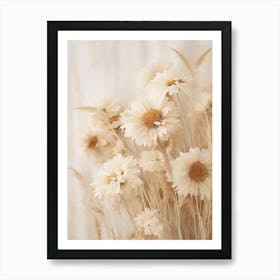 Boho Dried Flowers Daisy 6 Art Print