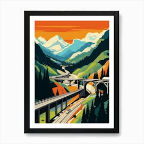 Snoqualmie Pass Retro Pop Art 28 Art Print