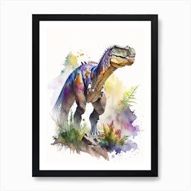 Kentrosaurus Watercolour Dinosaur Art Print