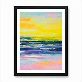 Brighton Beach, Australia Bright Abstract Art Print