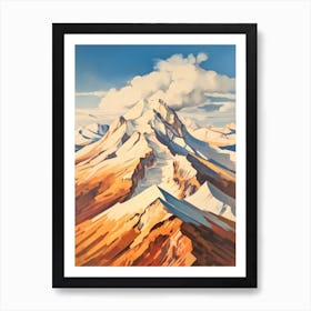 Mount Elbrus Russia 1 Mountain Painting Art Print