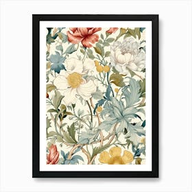 Floral Wallpaper 16 Art Print