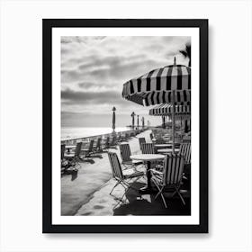 Nice, France, Mediterranean Black And White Photography Analogue 5 Art Print