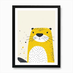 Yellow Sea Otter 3 Art Print