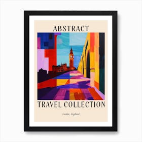 Abstract Travel Collection Poster London England 6 Art Print